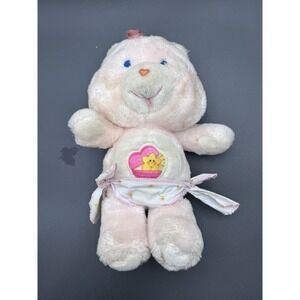 VINTAGE 1983 KENNER CARE BEARS BABY HUGS PINK STUFFED ANIMAL PLUSH TOY HEART